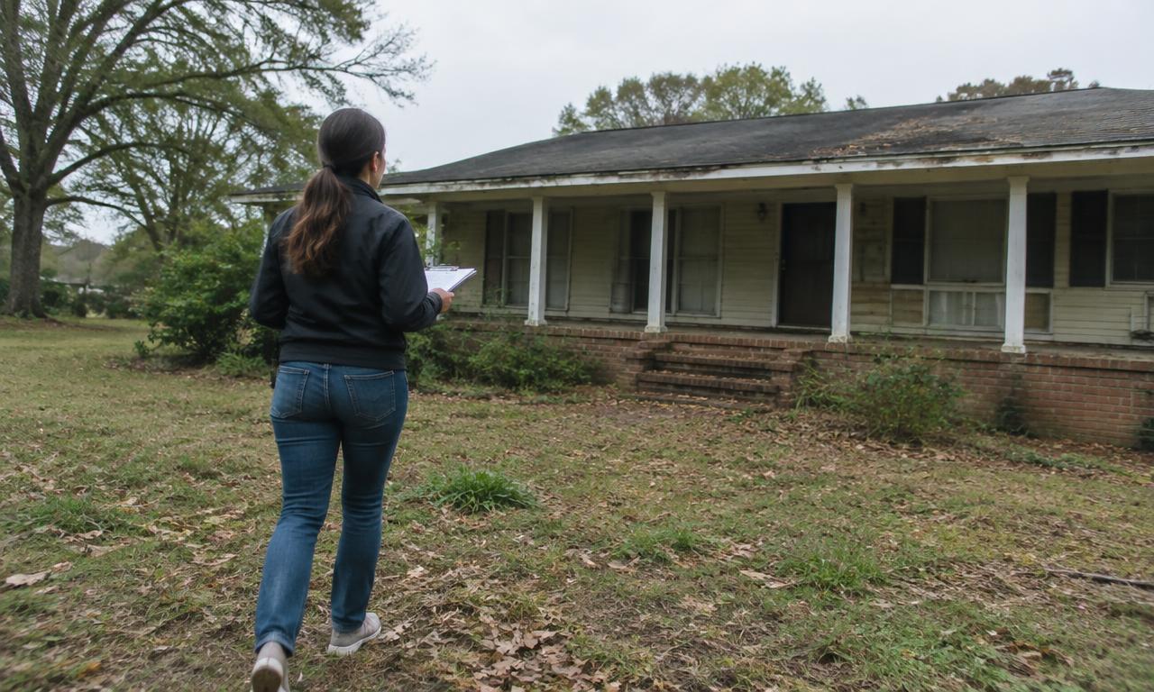 Illustrative property walkthrough at an older ranch home